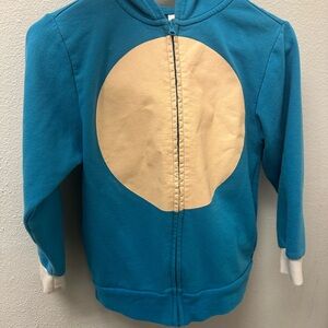 Kids Superhero Blue and Cream Hoodie